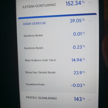 Turkcell TÖHAŞ Geç Tahsilat Bedeli