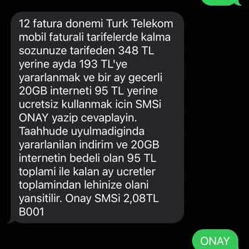 Türk Telekom'un Fazladan Fatura Vermesi