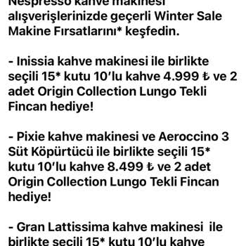 Nespresso Inissia Kampanya Hediyem Gelmedi!