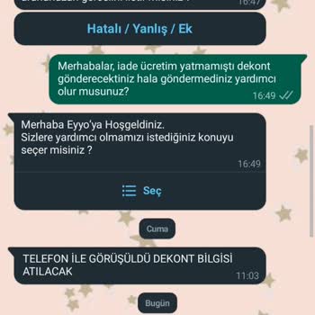 Eyyo Para İadesi Yapmadı