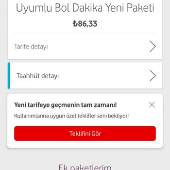 Vodafone Paket Aşım Ücreti