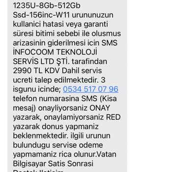 Vatan Bilgisayar Ekranı Kırık Bilgisayar Gönderdi