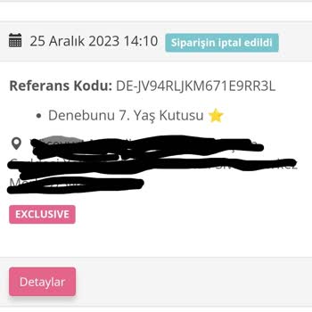Denebunu Sipariş İptali