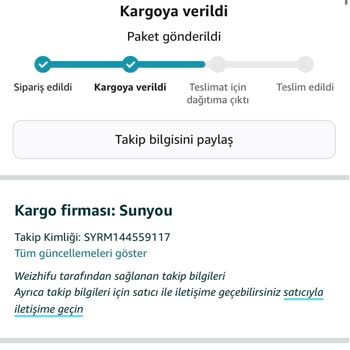 Amazon'dan Sipariş Edilen Ürünün Teslimat Sürecinde Yaşanan Gecikme
