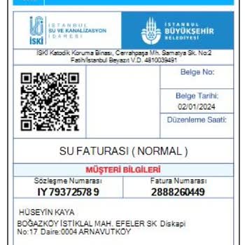İBB - İstanbul Büyükşehir Belediyesi 2 Ay Boyunca Kapalı Kullanılmayan Eve Haksız Yüksek Tutarlı Fatura