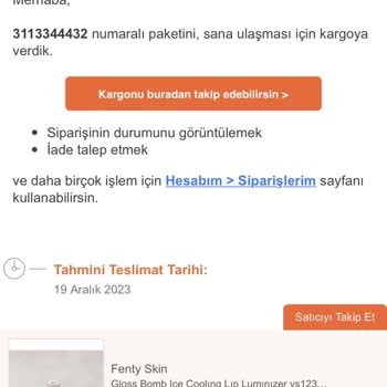 Trendyol Unfairly Denies Return Request for Fenty Skin Gloss Bomb