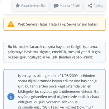 E-Devlet (Turkiye.gov.tr) Çalışma Hayatım Sürekli Hata Veriyor!