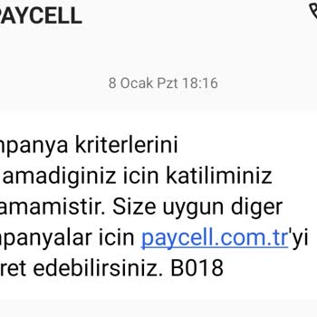 Paycell Kampanya Hayal Kırıklığı
