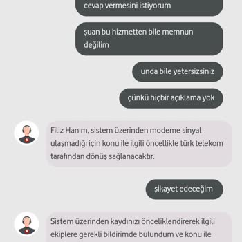 Vodafone Hizmet Vermiyor. 1 Hafta Kesik İnternet