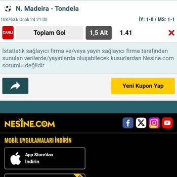 Nesine.com Kupon Hatası