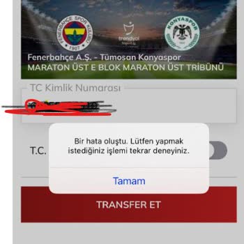 Passo Maç Bileti Transferi Gerçekleştiremiyorum.