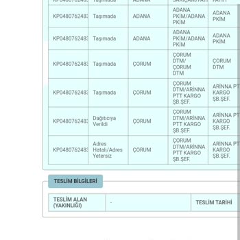 PTT Kargo Erişim Ve Teslimat Sorunu!