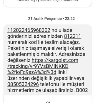 Kargoist İade Kargo Sorunu
