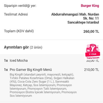 Burger King Eksik Ve Yanlış Sipariş Geldi