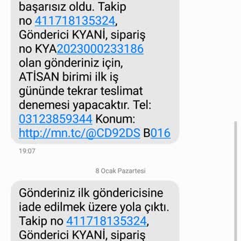MNG Kargo Teslimatının Belirtilen Mesajlar Kapsamında Yapılamaması