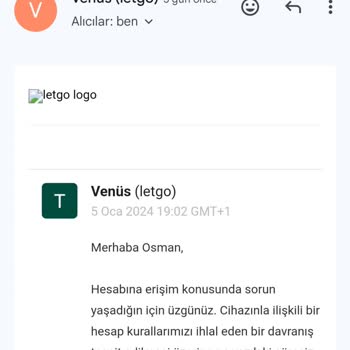 Letgo Sebepsiz IP Ban Attı Uygulamaya Giriş Sağlayamıyorum