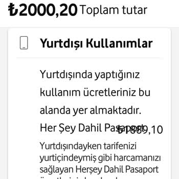Vodafone Fatura Bedelinin İade Edilmesi