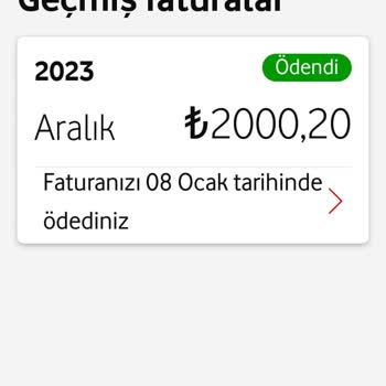Vodafone Fatura Bedelinin İade Edilmesi