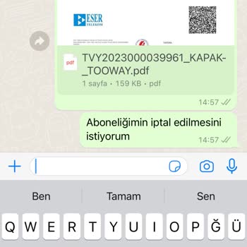 Eser Telekom Taahhütsüz Hattımı Kapattıramıyorum