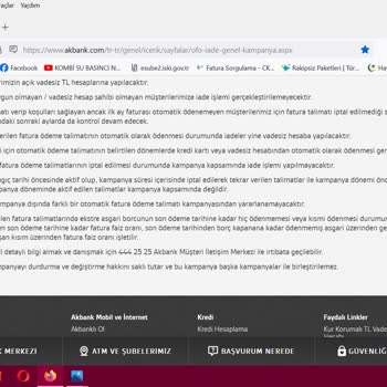 Akbank Otomatik Fatura Ödemelerinize 1500 TL İade Kampanyası Ödemiyor!