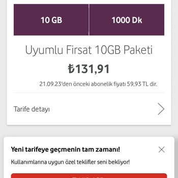 Vodafone Bilgi Vermeden Faturayı Fahiş Fiyata Çekerek Güncelledi!