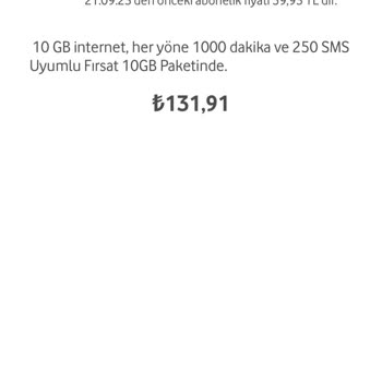 Vodafone Bilgi Vermeden Faturayı Fahiş Fiyata Çekerek Güncelledi!