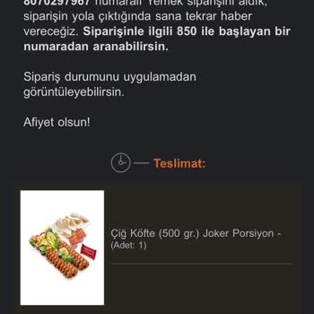 Trendyol Yanlış Adrese Teslim Edilen Çiğ Köfte Siparişi