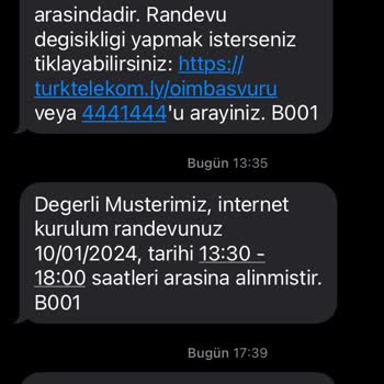 Türk Telekom İnternet Kurulum Randevusu