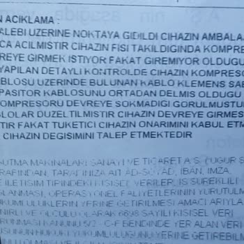 Uğur Soğutma Derin Dondurucu Alımında Yaşanan Kablolu Sorun Ve Müşteri Deneyimi