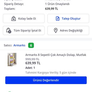 Pazarama Sipariş İptali Sorunu