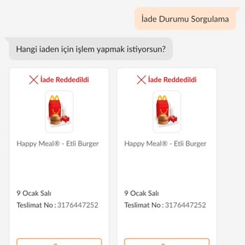 McDonald's Eksik Ürün Ve İade Sorunu!
