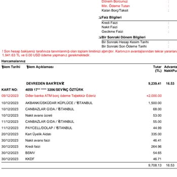 HSBC Kart Aidatı Ve Nakit Çekilememesi