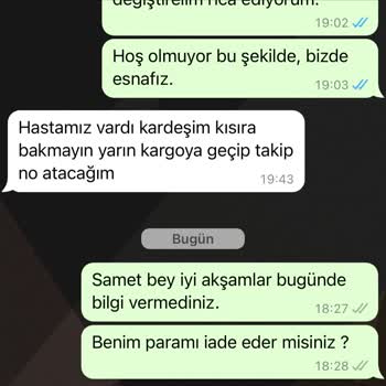 Yalçın Kundura (Ordu) Ürün Yok, Bilgi Yok, Para Ödemeli 10 Gün Oldu.