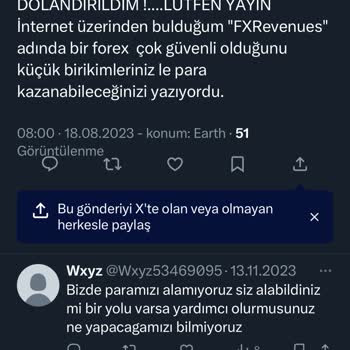 Fx Revenues paramıza el koydu