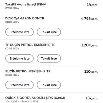 Amazon Hesabında Gözüküyor