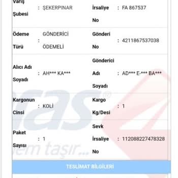 Aras Kargo Teslimat Sorunu Ve Şikayetlere Dönüş Yok