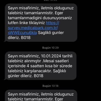 Medical Park Pendik Şikayete Dönüş Yapmıyor