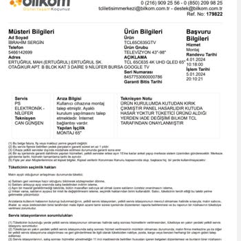 Teknosa TCL Kırık LED TV