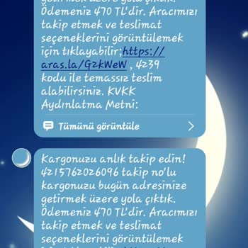 Aras Kargo Kargo Gecikmesi Yanıltıcı Mesaj