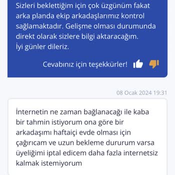 TurkNet'in Hizmet Verememesi