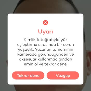 Tosla Kimlik Doğrulama Sırasında Fotoğraf Uyuşmama Sorunu