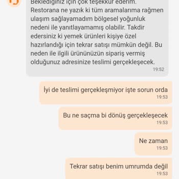 Trendyol Yemek Para İadesi Yapmıyor