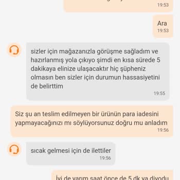 Trendyol Yemek Para İadesi Yapmıyor