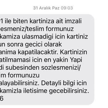 Yapı Kredi Bankası Kredi Kartı Sözleşme