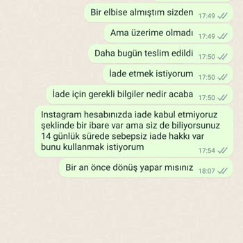 Tuba Mutioğlu Ürün İadesi Sağlanmıyor