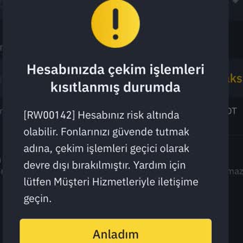 Binance Paramı Rehin Tutuyor!