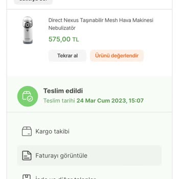 Direct Nexus Nebülizatör Hava Üflemiyor