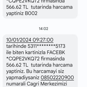 Facebook Bilgim Dışında Kredi Kartımdan Ödeme Almış