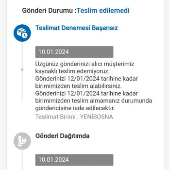 MNG Kargo İstanbul Yenibosna Şubesi Teslimat Yapmıyor