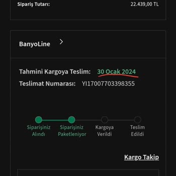 BanyoLine Decoverse - Teslim Edilmeyen Sipariş